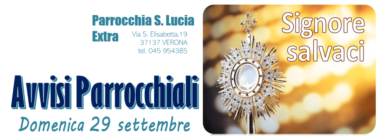 Domenica 29 settembre